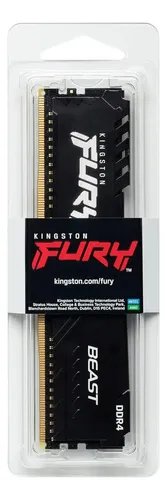 MEMORIA RAM PC DDR4 FURY BEAST 8/2666, CL 16 -18, 1.2V, KF426C16BB/8