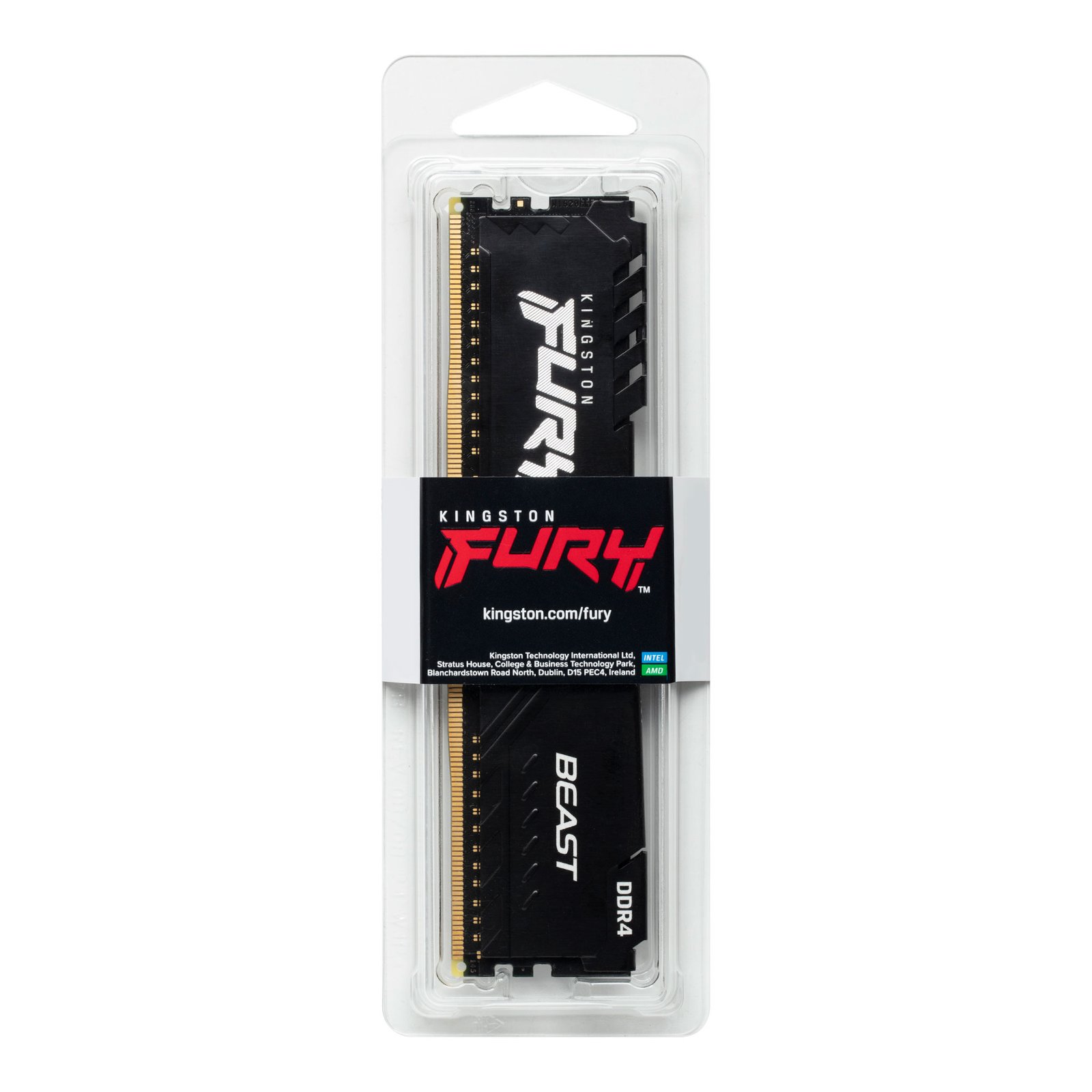 MEMORIA RAM PC DDR4 FURY BEAST KINGSTON 16/2666, CL16 - 18, 1.2V, 288 DIMM, KF426C16BB1A/16