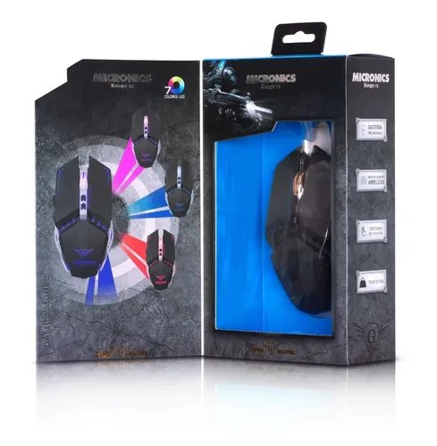 MOUSE MICRONICS RANGER RX, INALAMBRICO, RGB, RECARGABLE, 4800 DPI