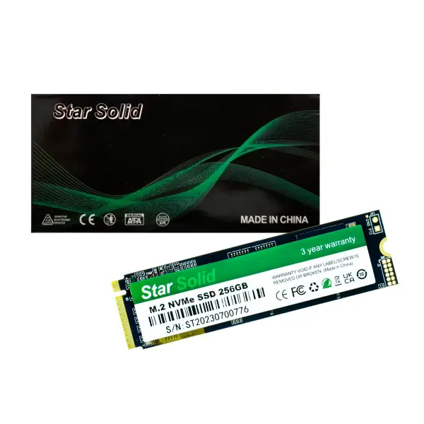 SSD M.2 Nvme STAR SOLID de 256GB, 2280, LEC 2100 MB/S, ESC 1300 MB/S